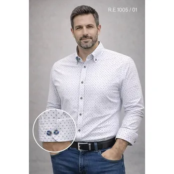 Pánská košile EGO MAN košile pánská RE-1005-01 regular fit 3XL bílá