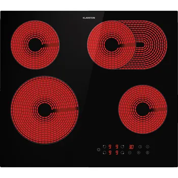 Varná deska Klarstein Virtuosa Roast 60cm Sklokeramická varná deska 4 Varné zóny Černá (10045614)