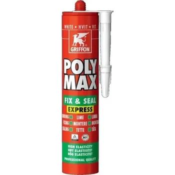 Průmyslové lepidlo Montážní lepidlo a tmel Griffon Polymax Fix & Seal Express 425g bílé