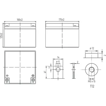 Trakční baterie OEM Conexpro GEL-12-28 GEL 12V 28Ah, T12-M5