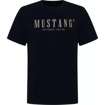 Pánská móda Pánské velké tričko s nápisem Mustang 1017378-4142 černé (6XL)