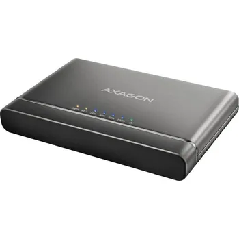 Externí pevný disk AXAGON kovový box na M.2 NVMe a 2,5" SATA SSD s funkní klonování / ADSA-CC / USB-C 3.2 Gen 2 / kabel 30cm