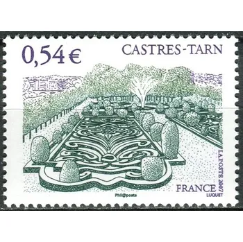 Poštovní známka Post France (2007) MiNr. 4293 ** - Francie - Cestovní ruch - Zahrady biskupského paláce (17. století), Castres (Tarn)