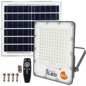 Venkovní osvětlení LED Stmívatelný solární reflektor LED/150W/3,2V 5000K 15000 mAh IP65 černá + DO