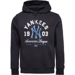 Pánská mikina New Era NEW YORK YANKEES MLB WORDMARK HOODIE L Černá, Modrá, Bílá