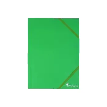 Archivační box VICTORIA Desky s gumičkou, zelené, PP, 15 mm, A4