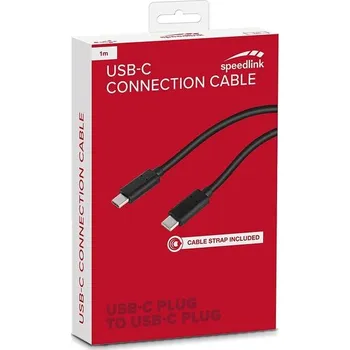 Datový kabel Speedlink USB-C to USB-C Cable, 1m HQ (SL-180023-BK)