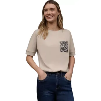 Dámské tričko Dámské tričko se saténovým leskem Street One 324569 latte velikost 34