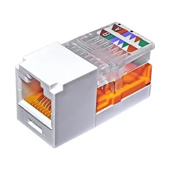 Síťový konektor Modul RJ45, Mini-Com Mini-Jack, kat. 5e, arkticky bílý, nestíněný