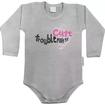 Kojenecký body Dětské body s dlouhým rukávem Cute troublemaker