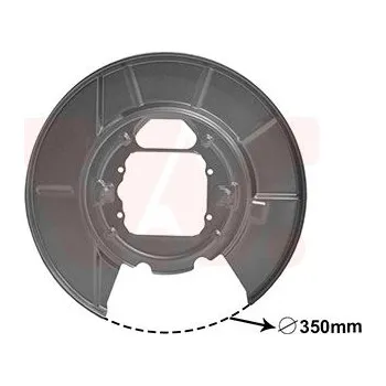 Brzdový kotouč Ochranný plech proti rozstřikování, brzdový kotouč VAN WEZEL 0685373