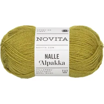 Příze Novita Nalle Alpakka 332 Anýzová (Ponožková příze s alpakou Nalle Alpakka green )