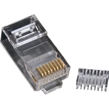 Síťový konektor Masterlan konektor UTP RJ45, Cat.6, 8p8c, pozlacený, skládaný - drát