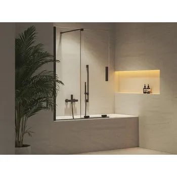 Vanová zástěna Vanová zástěna Ravak Roll 150x110 cm černá X786D0300Z1