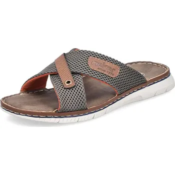 Pánské pantofle Pánské nazouváky RIEKER 21340-54 zelená S6 46