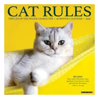 Kalendář Cat Rules 2026 12 X 12 Wall Calendar (Brožovaná)