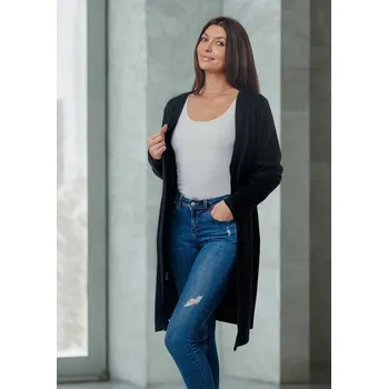 Těhotenská móda Těhotenský kardigan s uvazováním 2v1 Valery - černý Velikost: XS/S