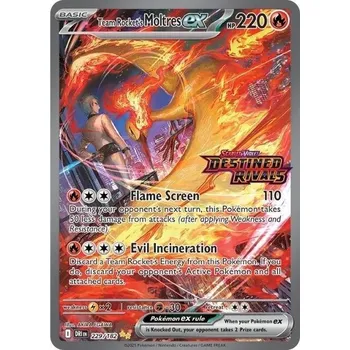 Sběratelská karetní hra Team Rocket's Moltres ex 229/182 - Destined Rivals Stamped