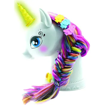 česací hlava Lexibook Kouzelná interaktivní stylingová hlava jednorožce