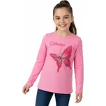 DÍVČÍ TRIČKO S MOTÝLEM MS7102 Velikost: 128, Barva: Růžová