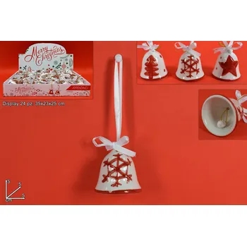 Vánoční dekorace PROHOME - Zvoneček vánoční 5cm různé motivy