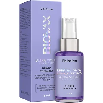 Vlasová regenerace L'biotica Biovax Ultra Violet for Blonds tonizační olej 50 ml