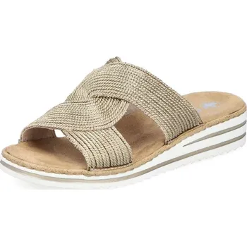 Dámské pantofle Dámské nazouváky RIEKER V06R4-90 zlatá S6 40