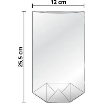 Sáček na potraviny Tatrafánový sáček s křížovým dnem - 120 x 255 mm