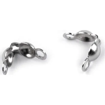 Materiál na výrobu šperku Kaloty z nerezové oceli 6 mm, malé, platina