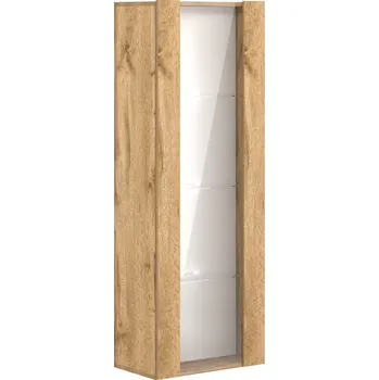 Vinotéka Závěsná vitrína Vivien 40 cm s LED osvětlením dub Wotan