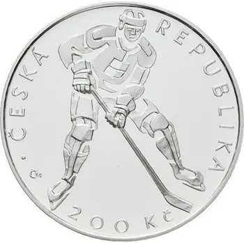 Česká republika. 200 Kč 2008. Založení českého hokejového svazu. Běžná kvalita.
