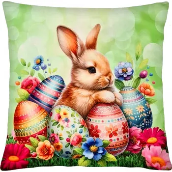 Polštář Velikonoční polštář LOVELY BUNNY X. 45x45 cm Mybesthome Varianta: Povlak na polštář - s výplní, 45x45 cm