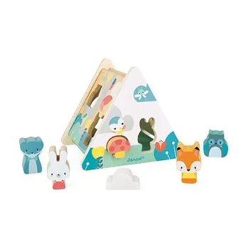 Dřevěná hračka Janod Domek na vkládání tvarů Pure