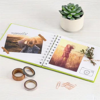 Fotoalbum Hama album klasické spirálové FINE ART 18,5x15 cm, 30 stran, černá, bílé listy