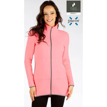 Dámská mikina Dámská fleecová mikina LITEX dlouhá na zip růžová Barva: 329, Velikost: XL