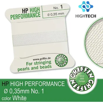Nit High Performance EXTRÉMNĚ pevná nit GRIFFIN síla nitě 0,35mm Barva White