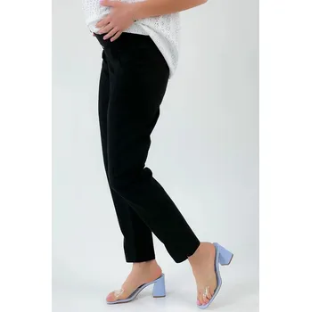 Společenské těhotenské kalhoty – černé, bavlna Velikost: 2XL