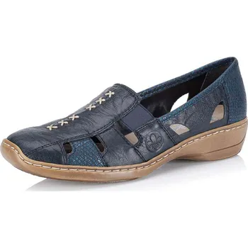 Dámské mokasíny Dámské mokasíny RIEKER 41385-15 modrá S6 38