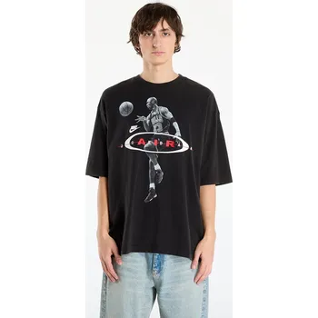 Pánská móda Tričko Jordan Brooklyn Men's T-Shirt Black/ White XXL