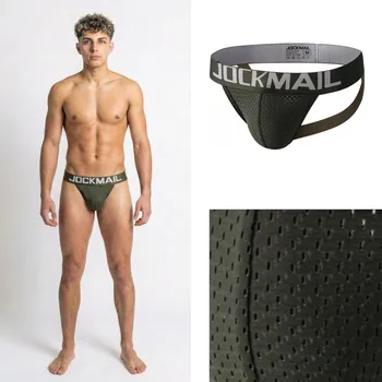 Pánské tanga Sportovní síťované jocksy zelené Jockmail Velikost: L Limited; Prodyšné