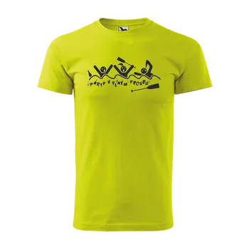Pánské tričko ON-DESIGN Vodácké tričko PÁRTY V PLNÉM PROUDU Velikost: 4XL, Barva: limetková
