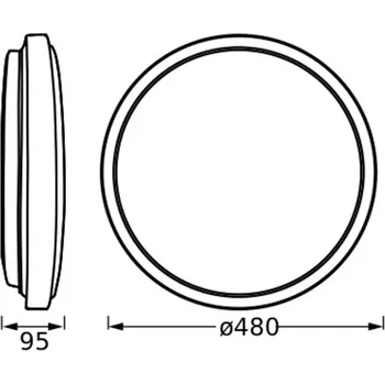 Stropní svítidlo Ledvance Orbis London Ø 48 cm bílé bílá LED 36 W celkem - Doprava zdarma