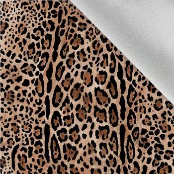 Zbytek - Látka softshell zimní leopard- tmavší odstín