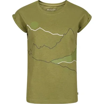 Dámské tričko triko dámské krátké ALPINE PRO NOGERA zelené