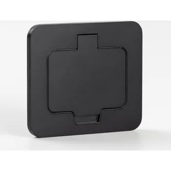 Elektrická zásuvka Brilagi - Venkovní vestavná podlahová zásuvka IP55 černá obdélníkový