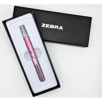 23467-24 Kuličkové pero "SL-F1", modrá, 0,24 mm, teleskopické, kovové, růžové tělo, ZEBRA