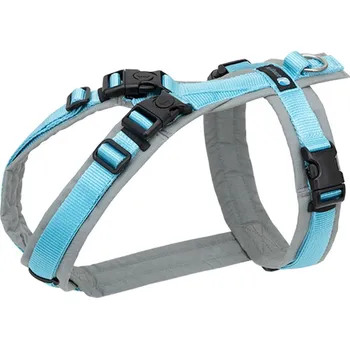 Postroj pro psa annyx popruh na hrudník Open Fun šedý/ ledově modrý M