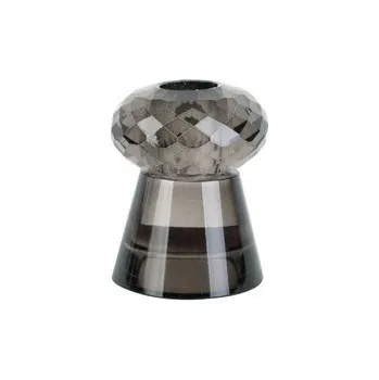 Svícen Skleněný svícen Crystal Art Duo S černý 7 cm Present Time