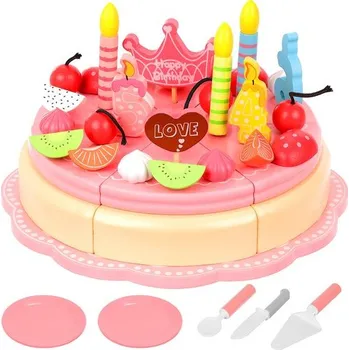 auto na autodráhu Dřevěný narozeninový dort – kreativní sada