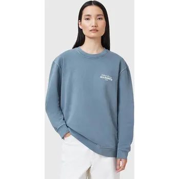 Dámská mikina Bavlněná mikina AllSaints SOLEIL W222JC modrá 95X, vel. L